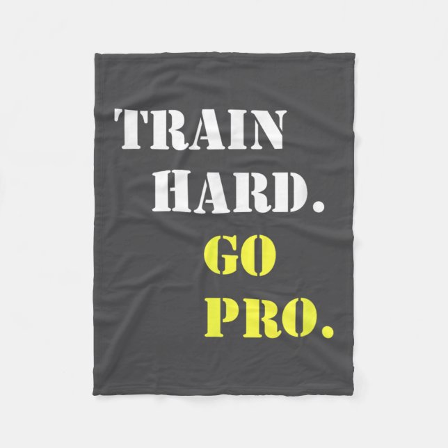 Train Hard And Go Pro - Training - Srt - Gym - Mot Fleecedecke (Vorderseite)