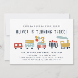 Train Invite Chugga Choo Choo Choo ・ 3 Jahre Einladung