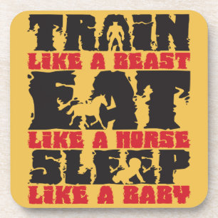 Train like a Beast - Gym und Fitness Motivation Untersetzer
