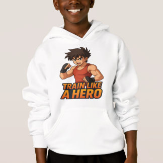 Train Like a Hero Fitness Illustration T-Shirt Hoodie