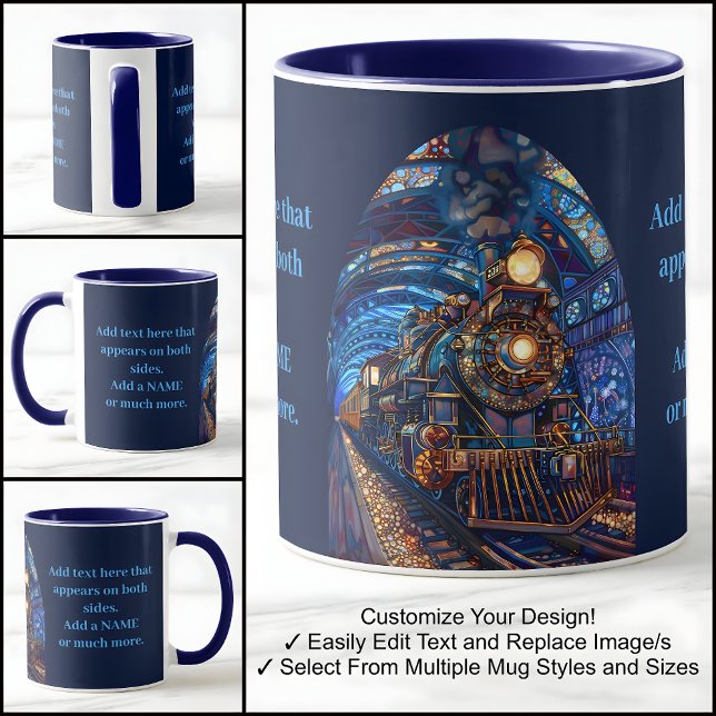 Train Loco Motor Verlassend Tunnel Imitate Mosaic  Tasse (Von Creator hochgeladen)