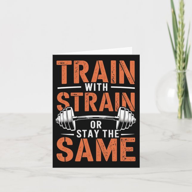 Train mit Strain - Fitness Motivation Muskel Karte (Vorderseite)