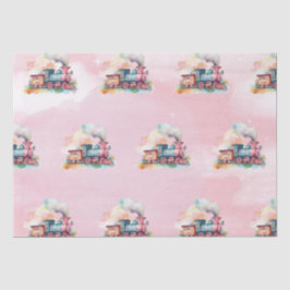 Train Motor Girl Birthday Seidenpapier