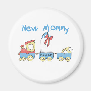 Train New Mommy of Boy Tshirts and Gifts Magnet