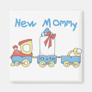 Train New Mommy of Boy Tshirts and Gifts Magnet