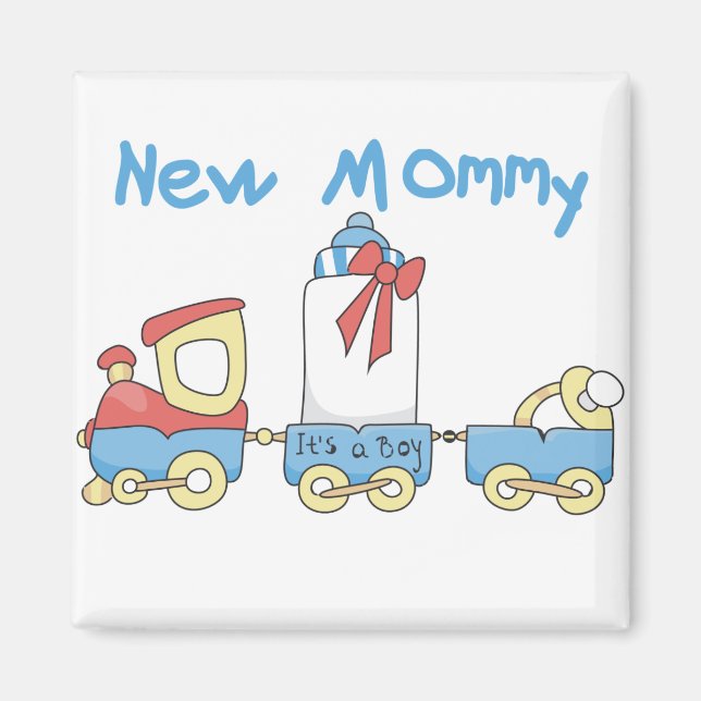 Train New Mommy of Boy Tshirts and Gifts Magnet (Vorne)