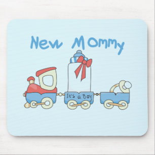 Train New Mommy of Boy Tshirts and Gifts Mousepad