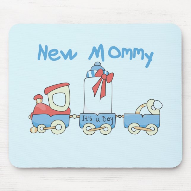 Train New Mommy of Boy Tshirts and Gifts Mousepad (Vorne)