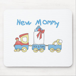 Train New Mommy of Boy Tshirts and Gifts Mousepad