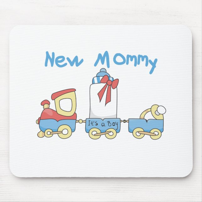 Train New Mommy of Boy Tshirts and Gifts Mousepad (Vorne)