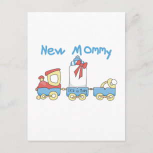 Train New Mommy of Boy Tshirts and Gifts Postkarte