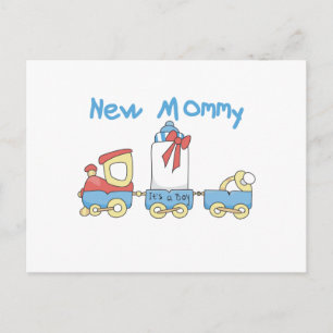 Train New Mommy of Boy Tshirts and Gifts Postkarte