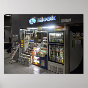TRAIN PLATFROM KIOSK - JAPAN POSTER