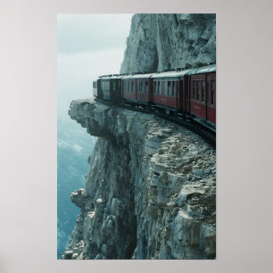 Train Rolling auf dem Edge Poster