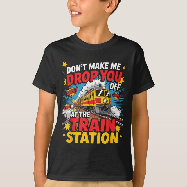 Train Station Yellowstone Take Them Train Conducto T-Shirt (Vorderseite)
