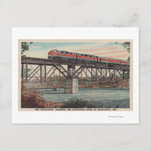 Train-The Tippecanoe / Crossing Tippecanoe River Postkarte
