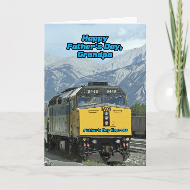 Train Vatertag Express to Opa Card Karte (Vorderseite)