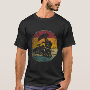 Train Vintager Not leidender Retro Engineer Motor T-Shirt