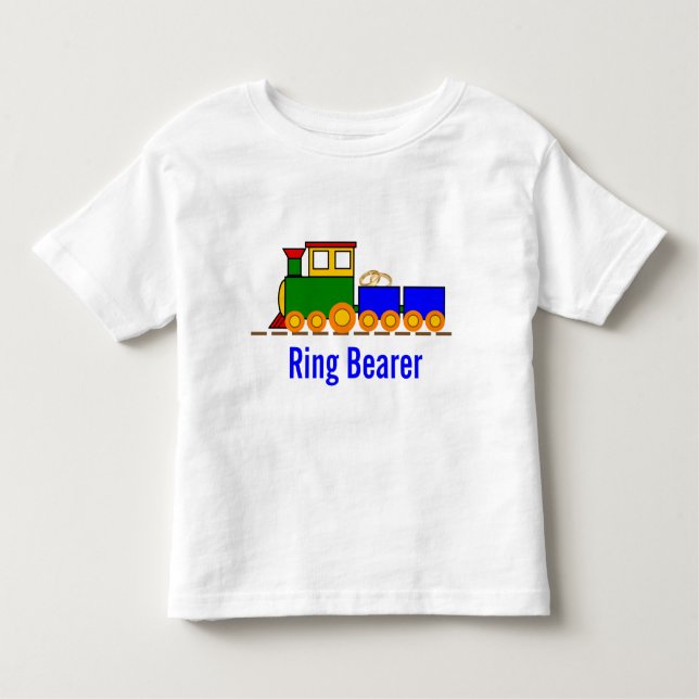 Train Wedding Ring Bear Kleinkind T-shirt (Vorderseite)