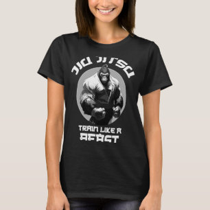 Train wie ein Beast Jiu Jitsu BJJ Grappling Gorill T-Shirt