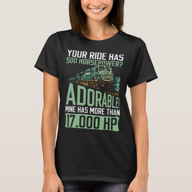 Train Worker And Railroad Worker Locomotive Engine T-Shirt (Vorderseite)