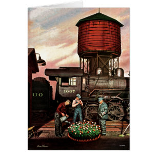 Train Yard Flower Garden von Stevan Dohanos