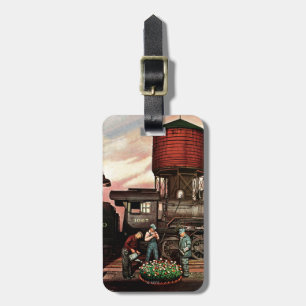 Train Yard Flower Garden von Stevan Dohanos Gepäckanhänger