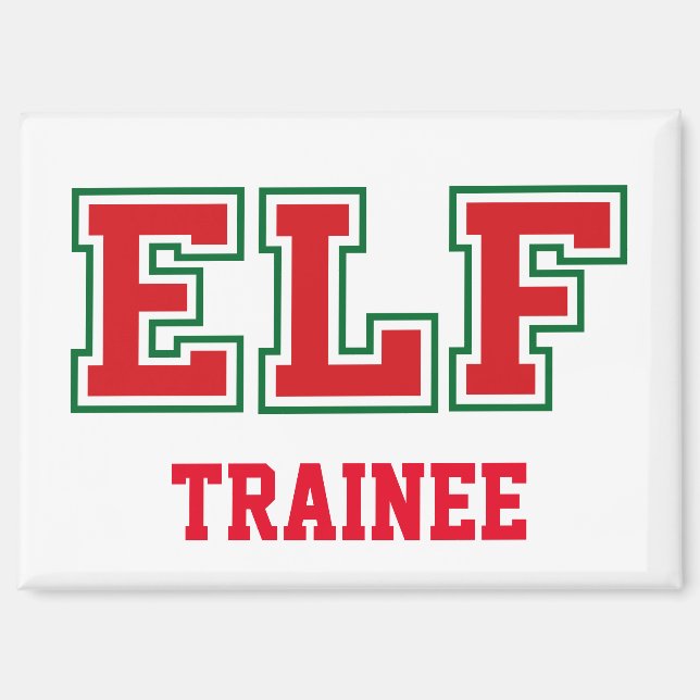 TRAINEE Christmas ELF Magnet (Vorderseite)