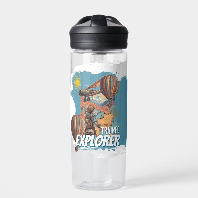 Trainee Explorer Abenteuer Mädchen Trinkflasche (Vorderseite)
