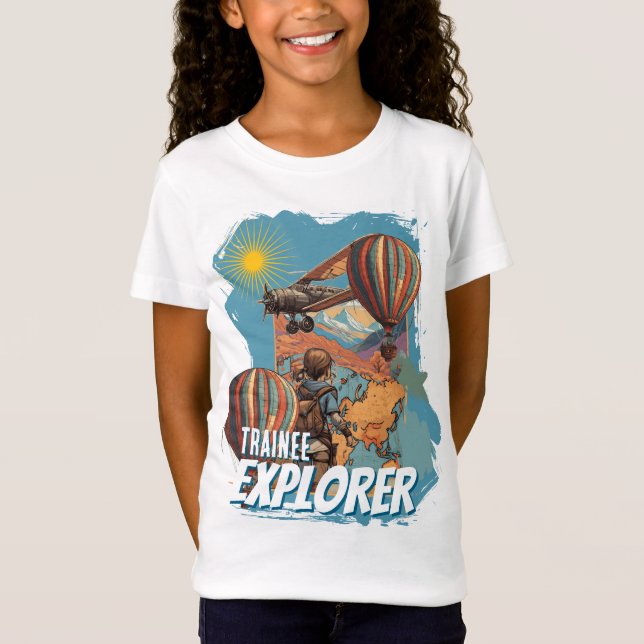 Trainee Explorer Adventure Girl's T-Shirt (Vorderseite)