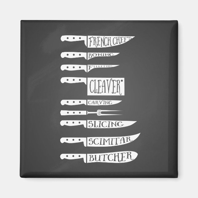 Trainee Koch Koch-Kochmesser Metzgereien Fleischst Magnet (Vorne)