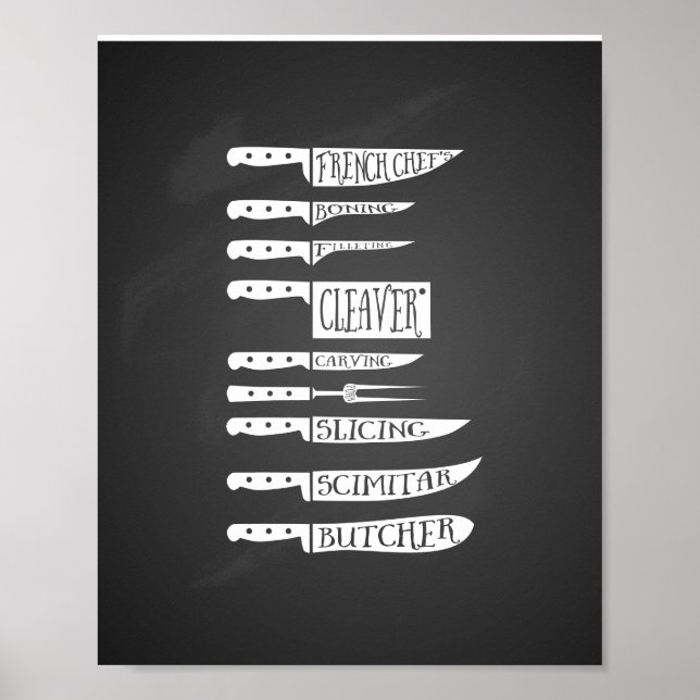 Trainee Koch Koch-Kochmesser Metzgereien Fleischst Poster (Vorne)