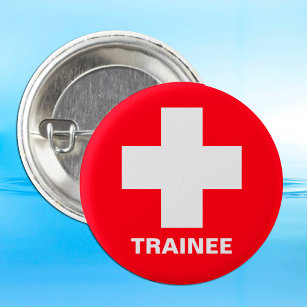 Trainee Nurse & First Aid Doktor, Medizin Button