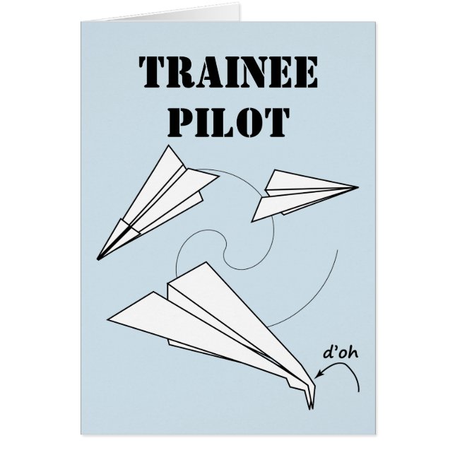 Trainee Pilot, Air Cadet, Paper Airplane (Vorne)