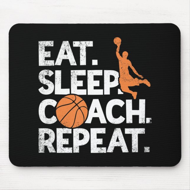 Trainer Basketball Wiederholungsassistent Essen Sc Mousepad (Vorne)