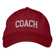 Trainer bestickter Baseballhut / Cap - Rot