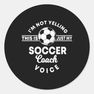 Trainer-Coaching-Fußballtrainer-Mama-Papa-Stimme Runder Aufkleber