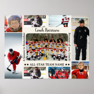 Trainer-Dankeschön-Foto-Collage-Team Poster