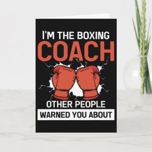 Trainer des Boxer Boxing Club Kickboxen Boxing Coa Karte