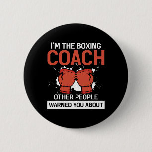 Trainer des Boxer Boxing Club Kickboxens Boxen Coa Button