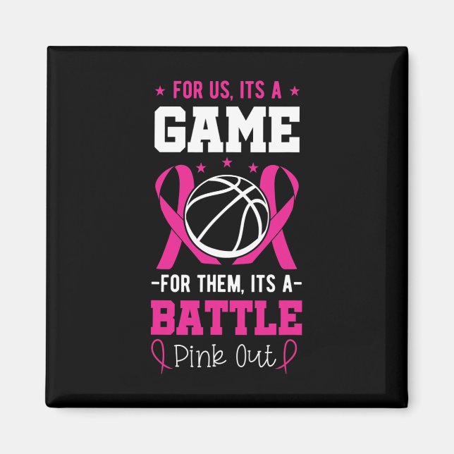 Trainer des Brustkrebs-Skettelspielers Pink Ribbon Magnet (Vorne)