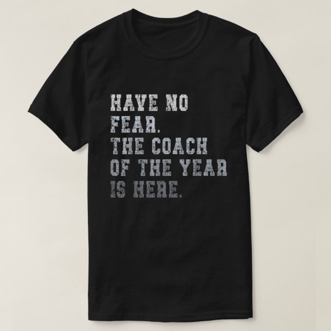 Trainer des gecoacht Jahres Vater T-Shirt (Design vorne)