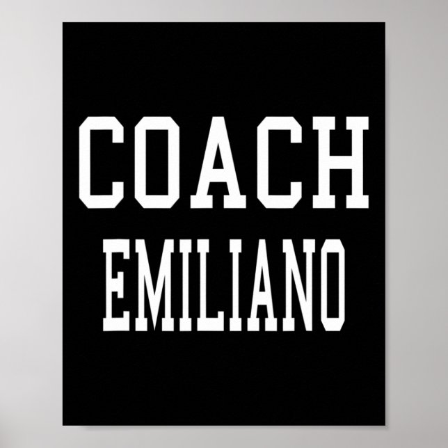 Trainer Emiliano Maßgeschneiderter Fußbyll Fußball Poster (Vorne)