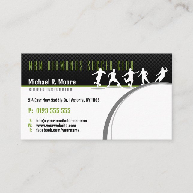 Trainer für Fußball | Sportgeschenke Visitenkarte (Vorderseite)