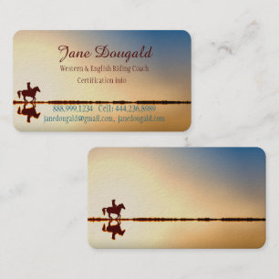 Trainer für Pferdereiten Visitenkarte