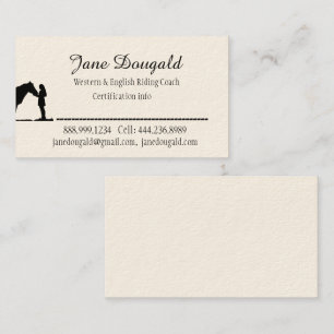 Trainer für Pferdereiten  Visitenkarte