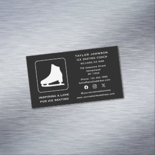 Trainer für Social Media Ice Skaten Magnetische Visitenkarte