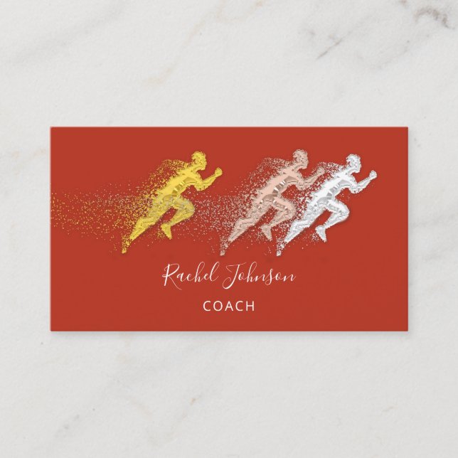 Trainer für Sporttrainer Trainer Assistentin QR Visitenkarte (Vorderseite)