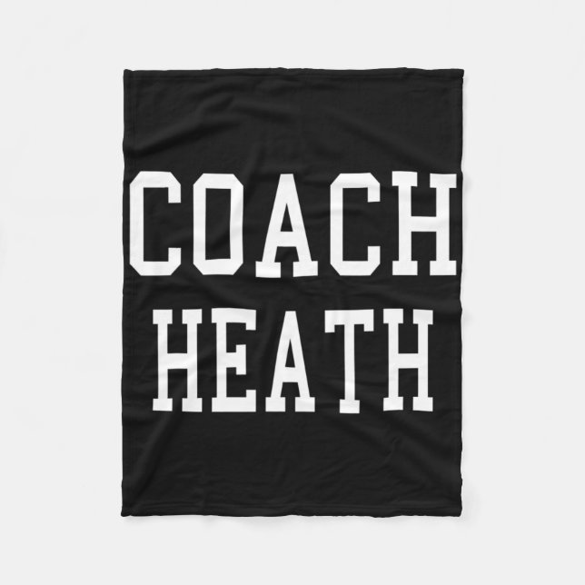 Trainer Heath Custom Football Fußball Baseball Tea Fleecedecke (Vorderseite)
