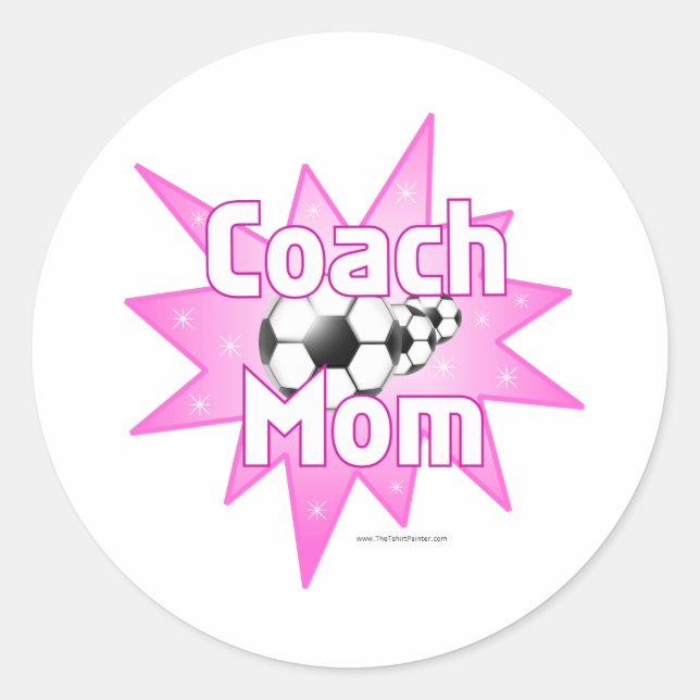 Trainer-Mutter Runder Aufkleber (Vorderseite)